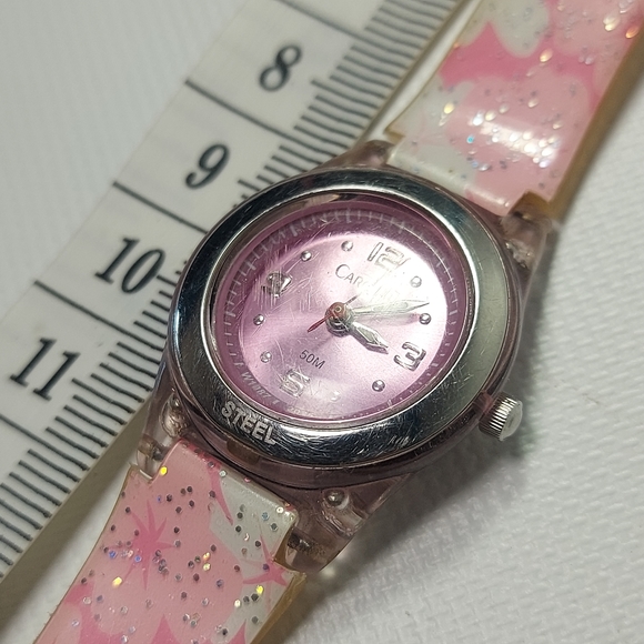 Cardinal Girls Pink Waterproof Analog Wrist Watch, New Battery - Picture 8 of 8